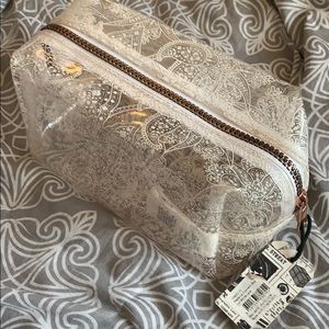 Typo lace see through make up bag